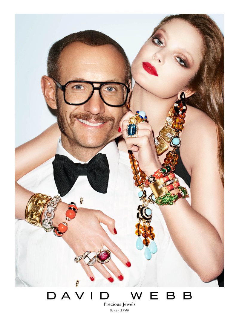 Eniko Mihalik & Terry Richardson Front the David Webb Fall 2012 Campaign