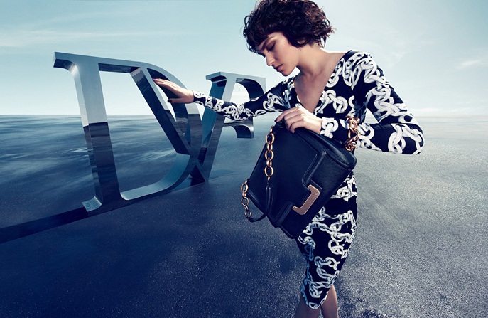 Arizona Muse is Logo-Obsessed for Diane von Furstenberg’s Fall 2012 Campaign by Camilla Akrans