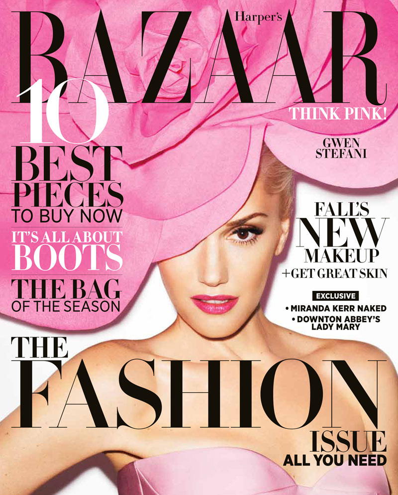 Gwen Stefani Fronts the September Cover of Harper’s Bazaar US by Terry Richardson