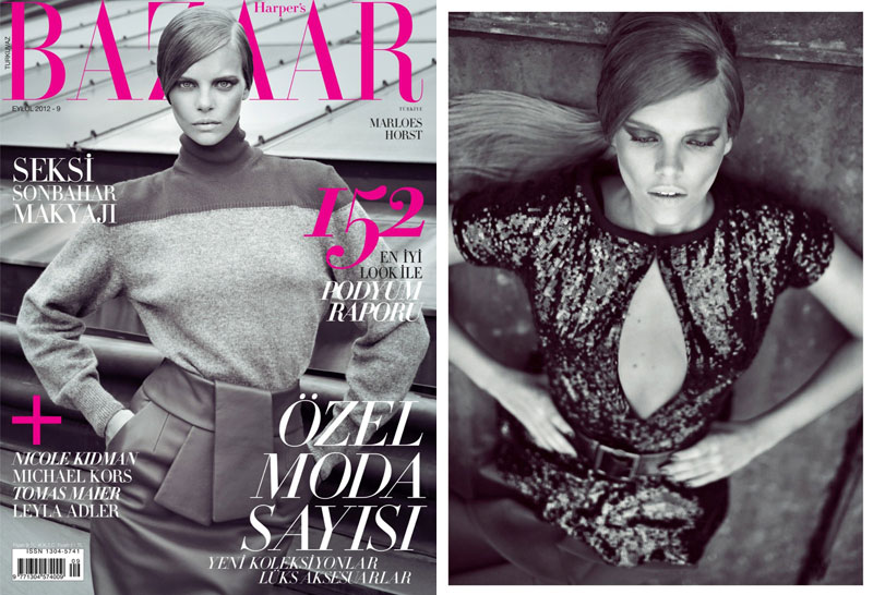 Marloes Horst Stars in the Harper’s Bazaar Turkey September Cover Shoot by Koray Birand