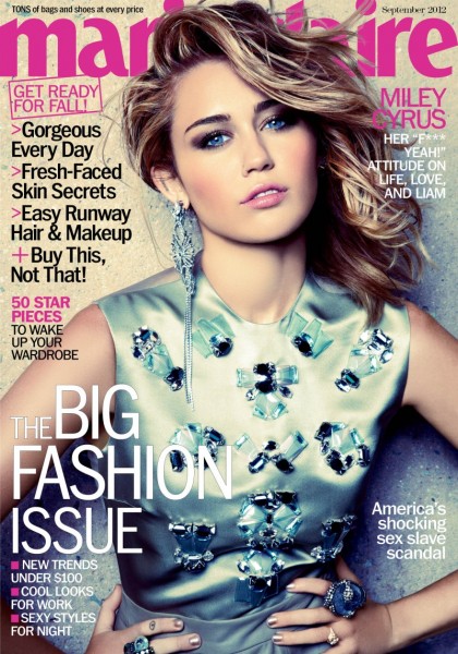 Miley Cyrus Graces the September 2012 Cover of Marie Claire US Miley Cyrus Graces the September 2012 Cover of Marie Claire US