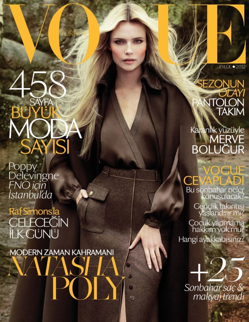 Natasha Poly Stuns on the September Cover of Vogue Turkey