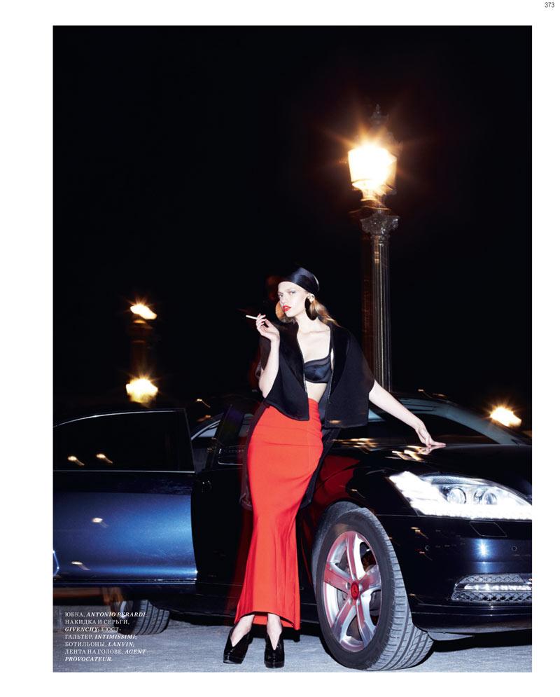 Natalia Alaverdian Captures a Nighttiming Nomi Gaivanenko for Harper’s Bazaar Russia September