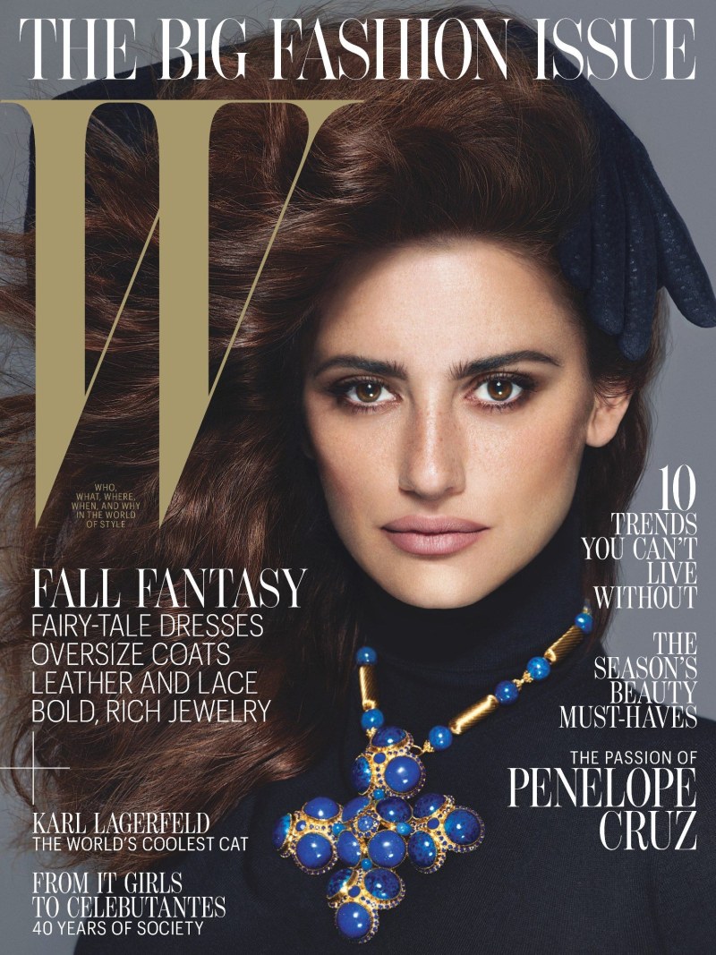 Penelope Cruz Graces W Magazine’s September 2012 Cover by Mert & Marcus