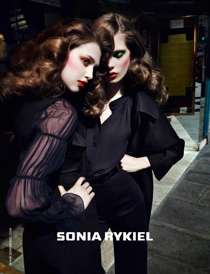 Anais Pouliot & Caroline Brasch Nielsen Are Parisian Glam for Sonia Rykiel’s Fall 2012 Campaign
