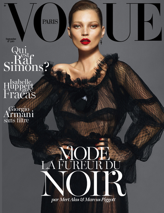 Kate Moss, Lara Stone & Daria Werbowy Cover Vogue Paris’ Redesigned September Issue