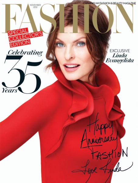 Linda Evangelista Covers the 35th Anniversary Issue of Fashion Magazine in Lanvin Linda Evangelista Covers the 35th Anniversary Issue of Fashion Magazine in Lanvin
