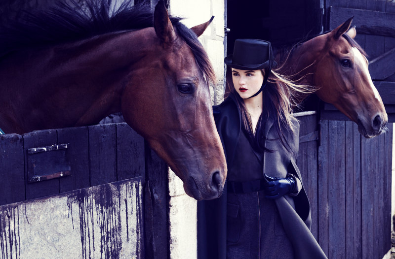 Rasa Zukauskaite Models Equestrian Fashion for Marie Claire Spain by Sergi Pons