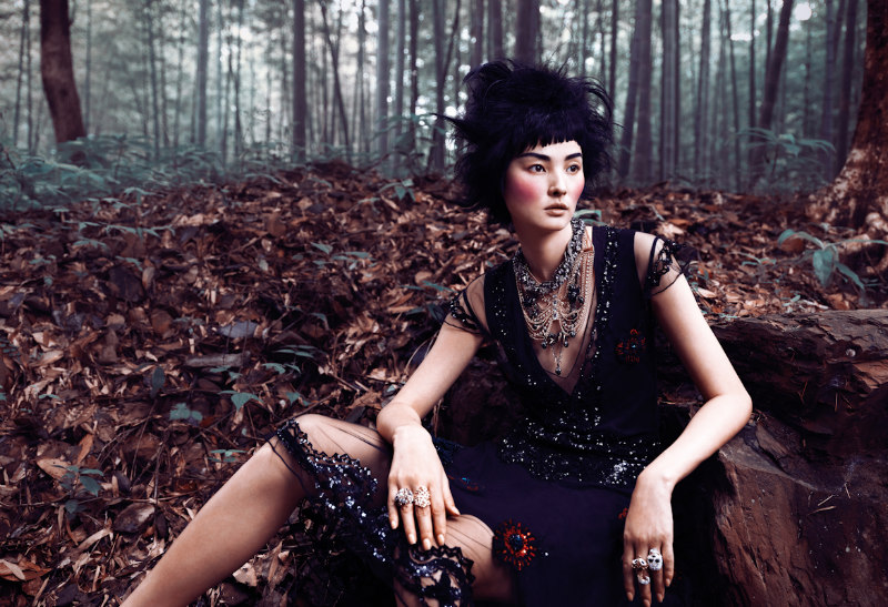 Miao Bin Si Models Ethereal Beauty for Elle Vietnam October 2012 by Stockton Johnson