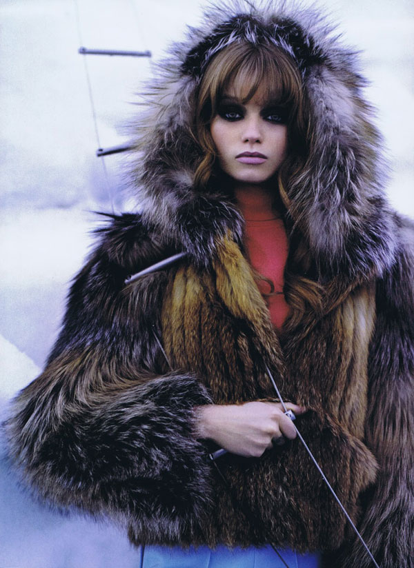 Abbey Lee Kershaw by Karl Lagerfeld in The Big Chill | Harper’s Bazaar US October 2010