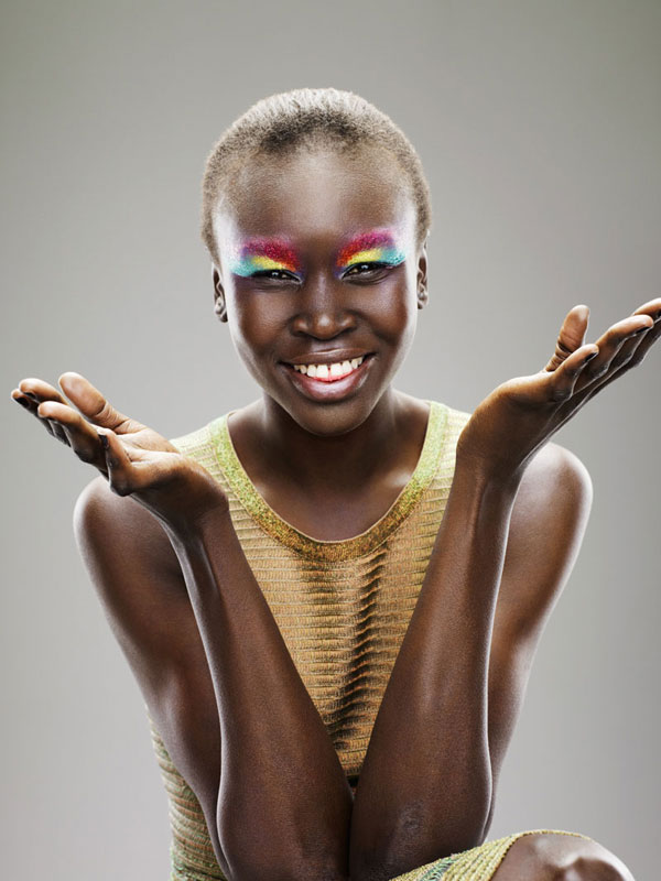 Alek Wek for Dutch Glamour August 2010 by Marc de Groot