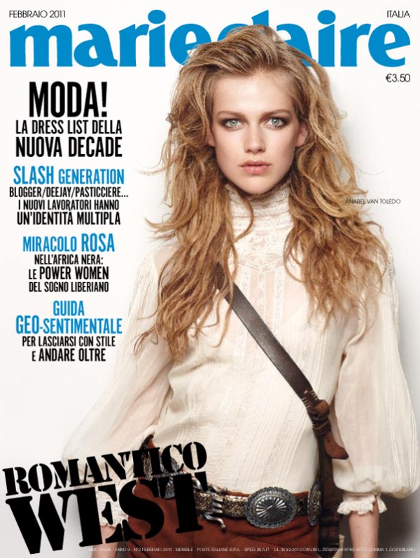 Marie Claire Italia February 2011 Cover | Anabel van Toledo by Thierry Le Gouès