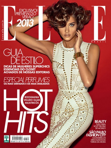 Ana Beatriz Barros is Elegant in Versace for Elle Brazil's June Cover