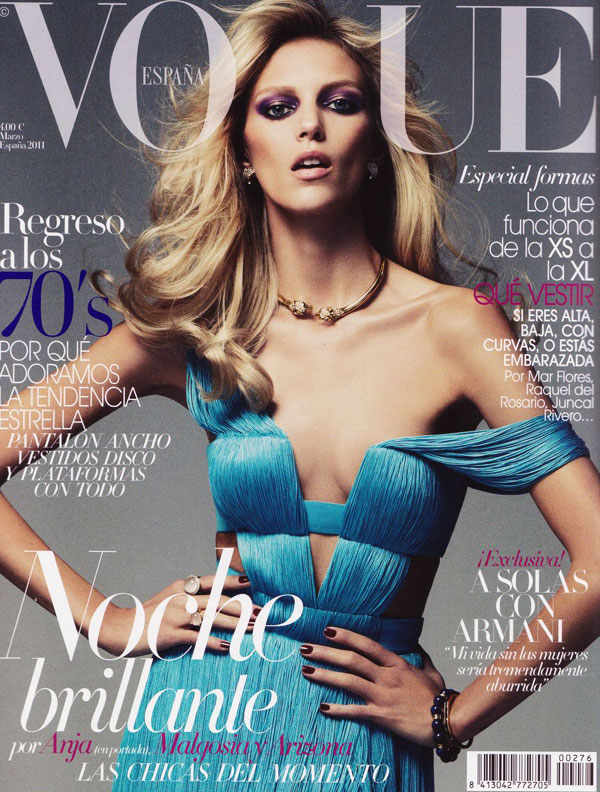 Vogue Spain March 2011 Cover | Anja Rubik by Alexi Lubomirski