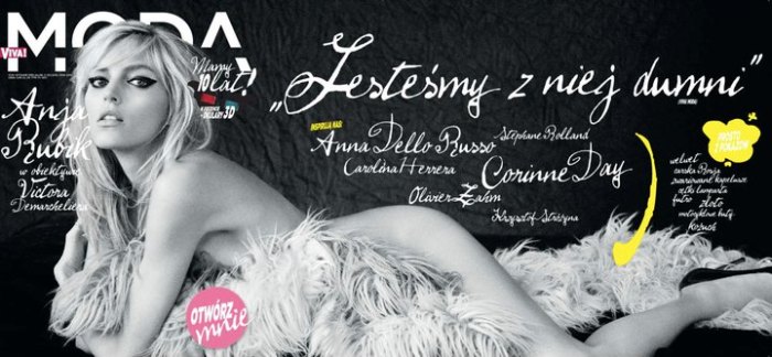 Viva! Moda Winter 2010 Cover | Anja Rubik by Victor Demarchelier