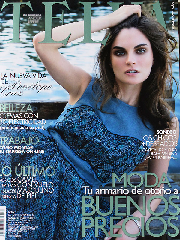 Telva October 2010 Cover | Anouck Lepere by Ruben Vega
