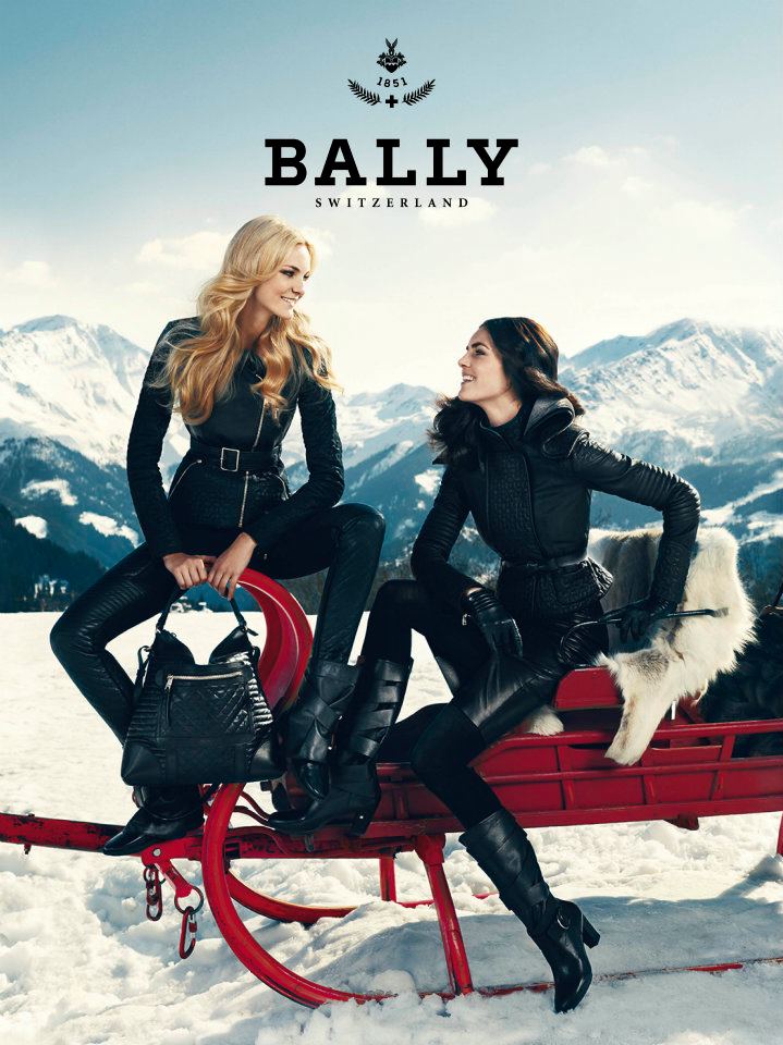 Caroline Trentini & Hilary Rhoda Head to the Alps for Bally’s Fall 2012 Campaign by Norman Jean Roy