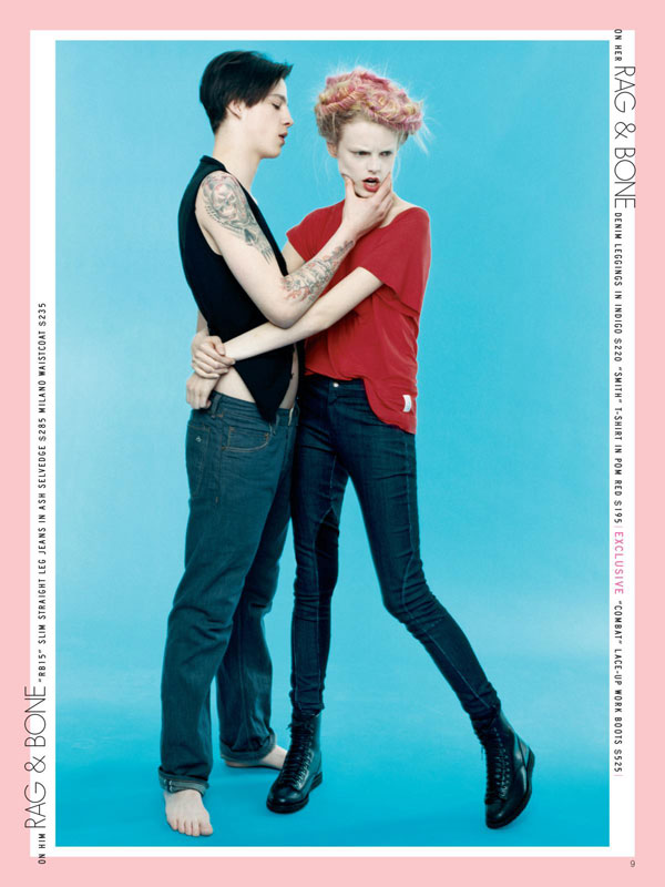 Barney’s Fall 2009 Denim Co-Op Catalogue featuring Hanne, Eniko, Ranya & Tao
