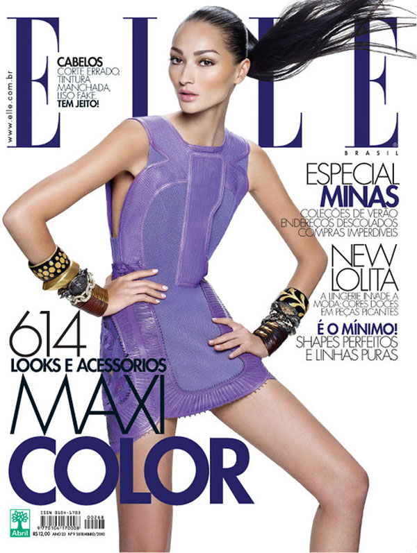 Elle Brazil September 2010 Cover | Bruna Tenorio by Gui Paginini