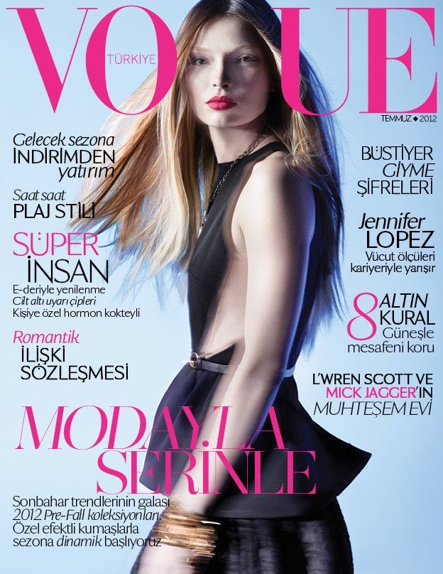 Carola Remer is Sleek & Modern for Vogue Turkey’s July 2012 Cover