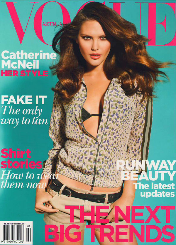 Vogue Australia February 2011 Cover | Catherine McNeil by Max Doyle