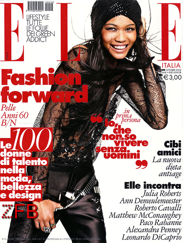 Elle Italia October 2010 Cover | Chanel Iman
