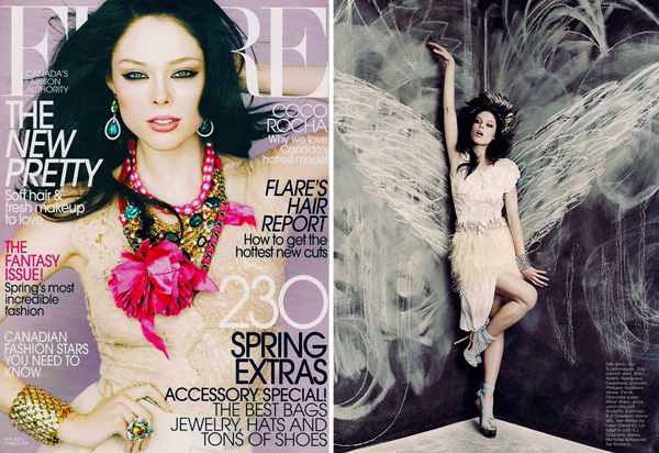 Coco Rocha by Chris Nicholls | Flare April 2010