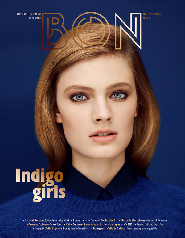 Bon International #18 F/W 2010 Cover | Constance Jablonski by David Vasiljevic