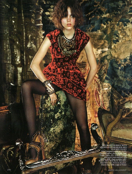 Freja Beha in Vogue UK by Javier Vallhonrat