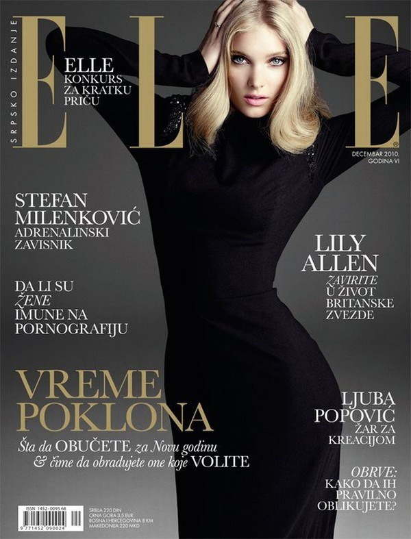 Elle Serbia December 2010 Cover | Elsa Hosk