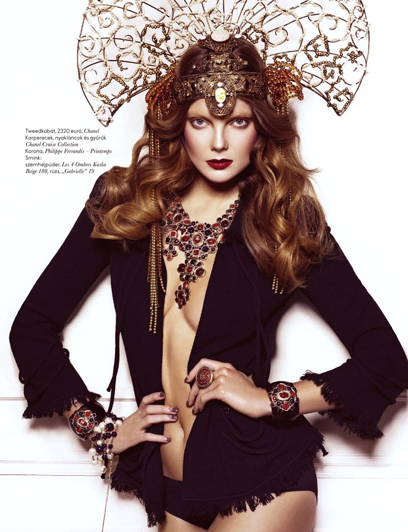 Eniko Mihalik by Sylvie Malfray | Elle Hungary March 2010