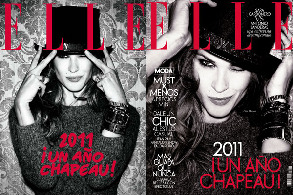 Elle Spain January 2011 Cover | Erin Wasson by Santiago Esteban