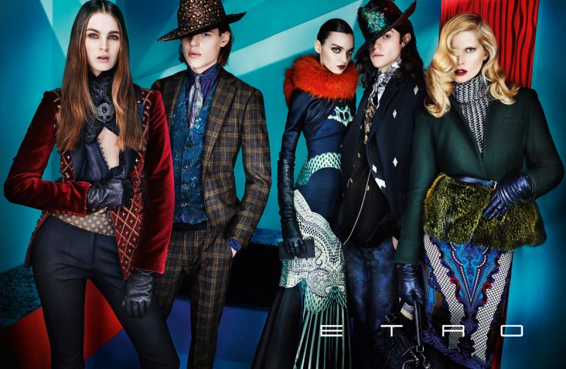 Iselin Steiro, Magda Laguinge & Laura Love Star in Etro’s Fall 2012 Campaign by Mario Testino