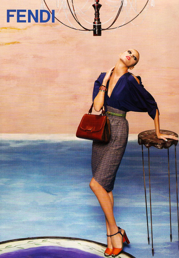 Fendi Spring 2011 Campaign Preview | Anja Rubik by Karl Lagerfeld