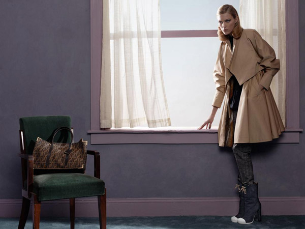 Fendi Fall 2010 Campaign | Anja Rubik by Karl Lagerfeld