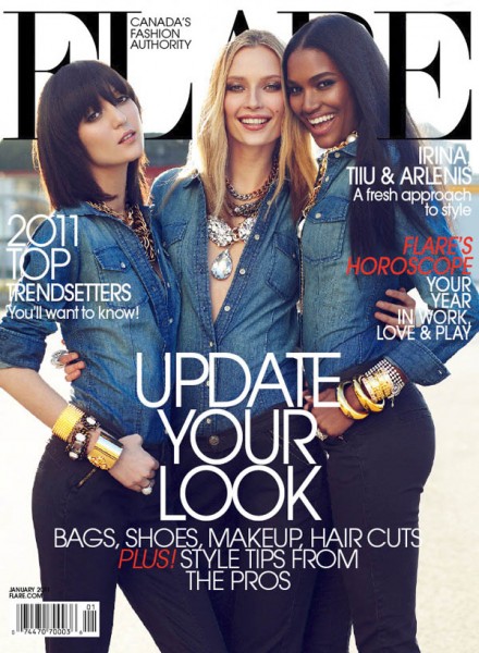 Flare Janaury 2011 Cover | Irina Lazareanu, Arlenis Sosa & Tiiu Kuik by Max Abadian Flare Janaury 2011 Cover | Irina Lazareanu, Arlenis Sosa & Tiiu Kuik by Max Abadian