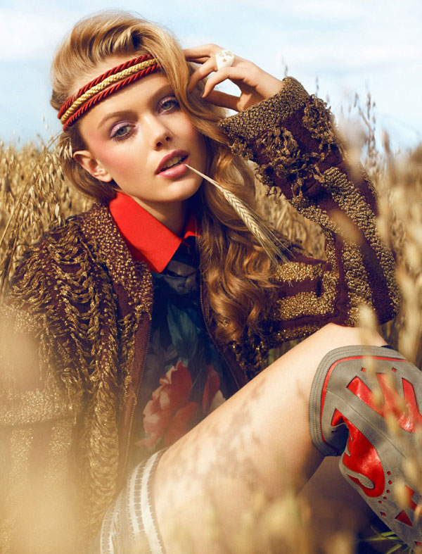 Frida Gustavsson by Magnus Magnusson for Elle Sweden November 2010