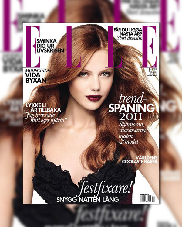 Frida Gustavsson for Elle Sweden January 2011