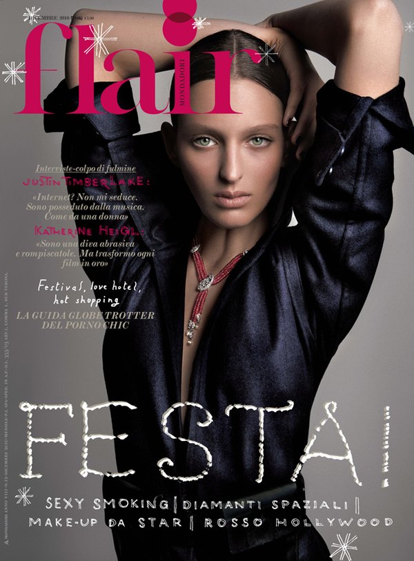 Flair December 2010 Cover | Georgina Stojiljkovic by Jean-François Campos