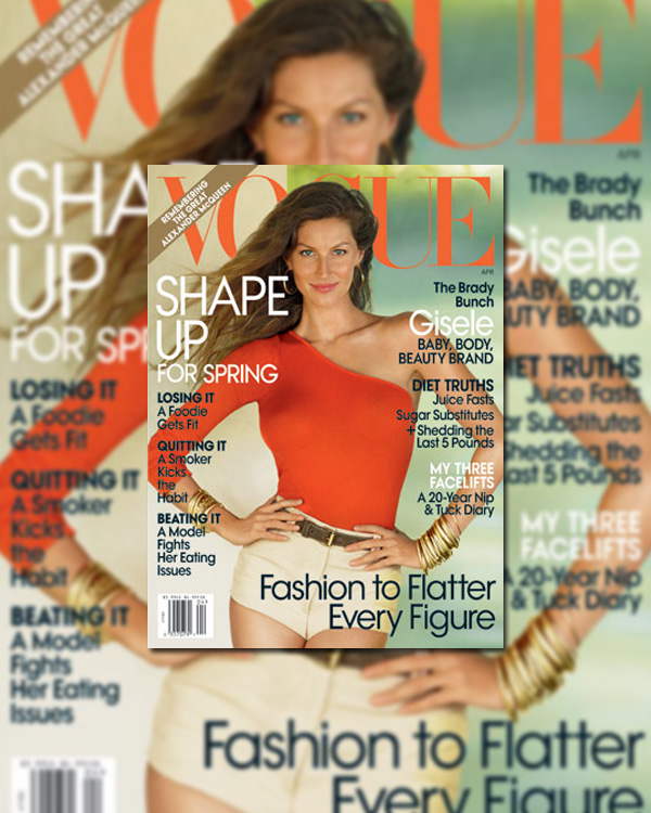Vogue US April 2010 Cover | Gisele Bundchen by Patrick Demarchelier