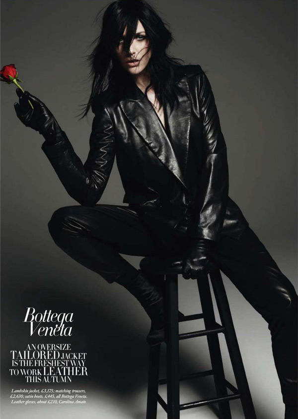 Hannelore Knuts by Michel Comte for Harper’s Bazaar UK August 2010