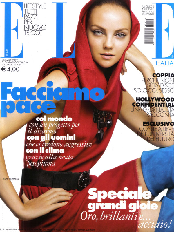 Cover | Heather Marks for Elle Italia December by Alexei Hay