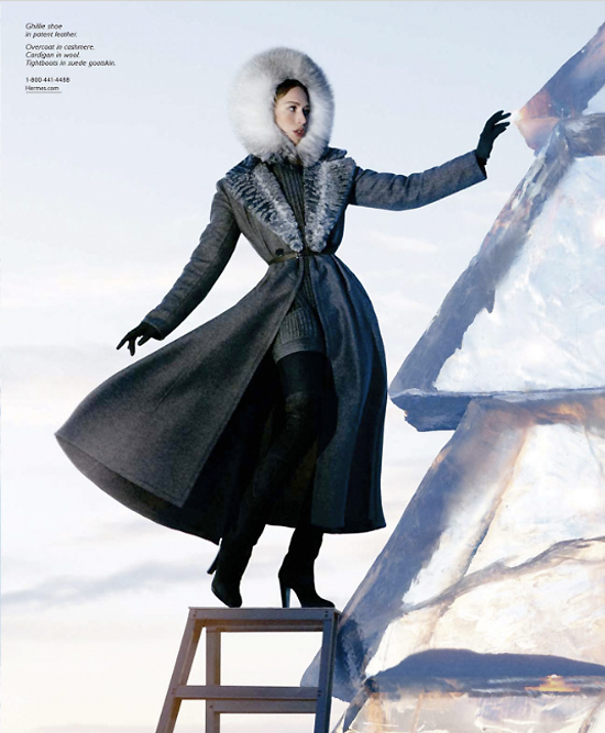 Campaign Preview | Raquel Zimmermann for Hermès Fall 2009 by Eric Valli