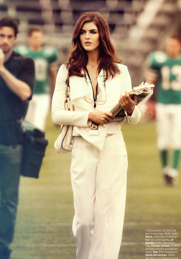 Hilary Rhoda by Michelangelo di Battista | Elle US April 2010