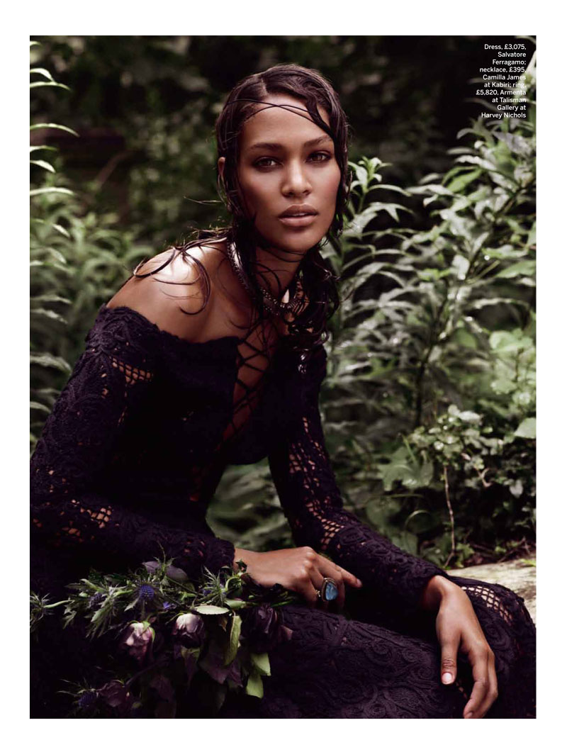 Joan Smalls is Divine in Black for Stylist Magazine
