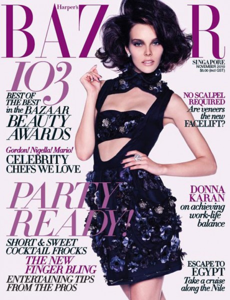 Harper's Bazaar Singapore November 2010 Cover | Julia Valimaki Harper's Bazaar Singapore November 2010 Cover | Julia Valimaki