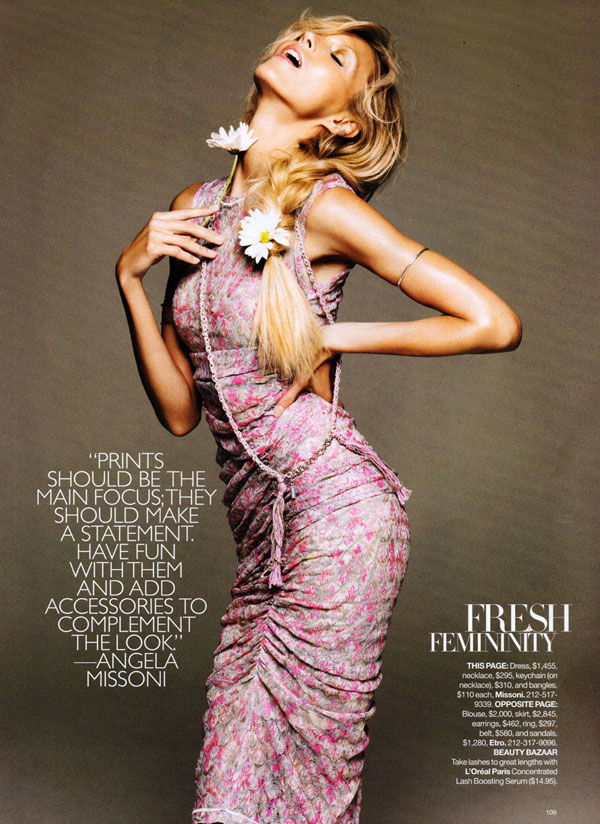 Harper’s Bazaar US | Anja Rubik by Greg Kadel