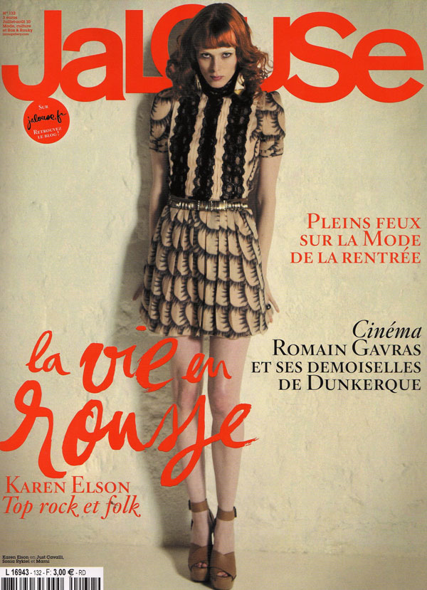 Jalouse July/August 2010 Cover | Karen Elson