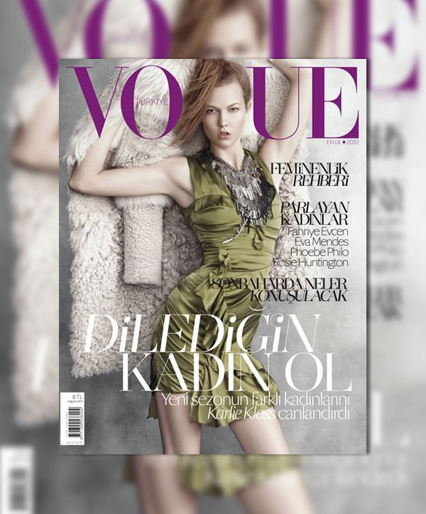 Vogue Turkey September 2010 Cover | Karlie Kloss by Max Vadukul