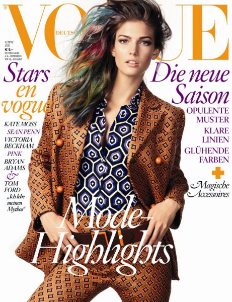 Kendra Spears Looks Psychedelic in Prada for Vogue Germany's July 2012 Cover Kendra Spears Looks Psychedelic in Prada for Vogue Germany's July 2012 Cover